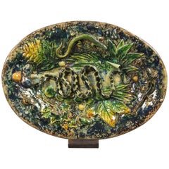 Palissy Ware Small Platter by Henry Destrejuel
