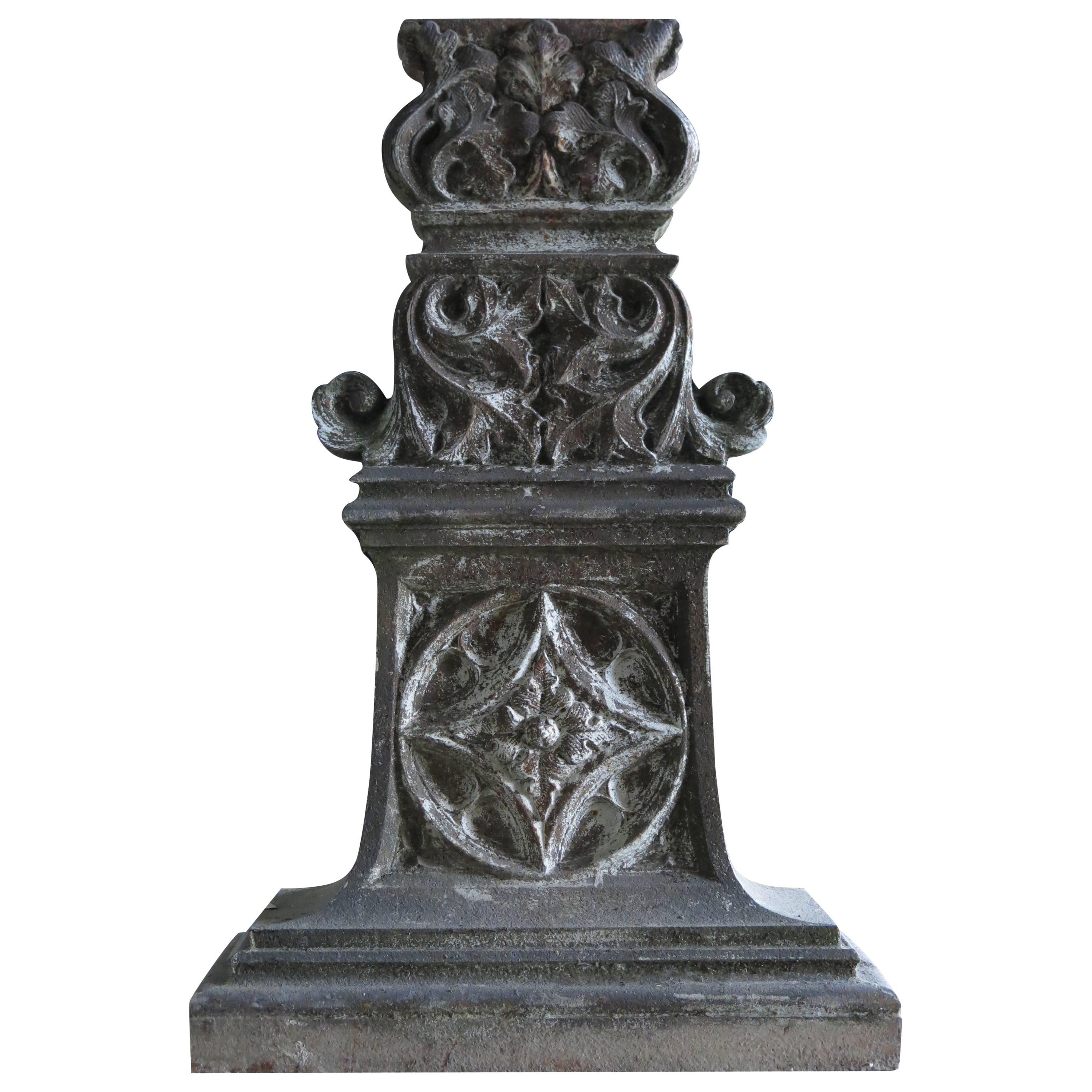 Winery Pedestal French Art Antique in Iron, 1800s, France For Sale