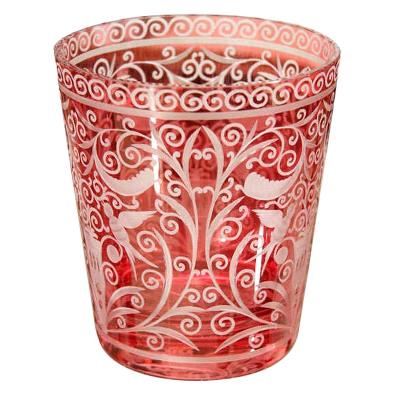 Cubitera, Cristal Rojo, Estilo Barroco, República Checa, Cristal Rojo Contemporáneo
