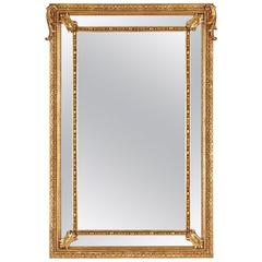 Napoleon III Period Gold Leaf Repousse Mirror, Late 1800s 9