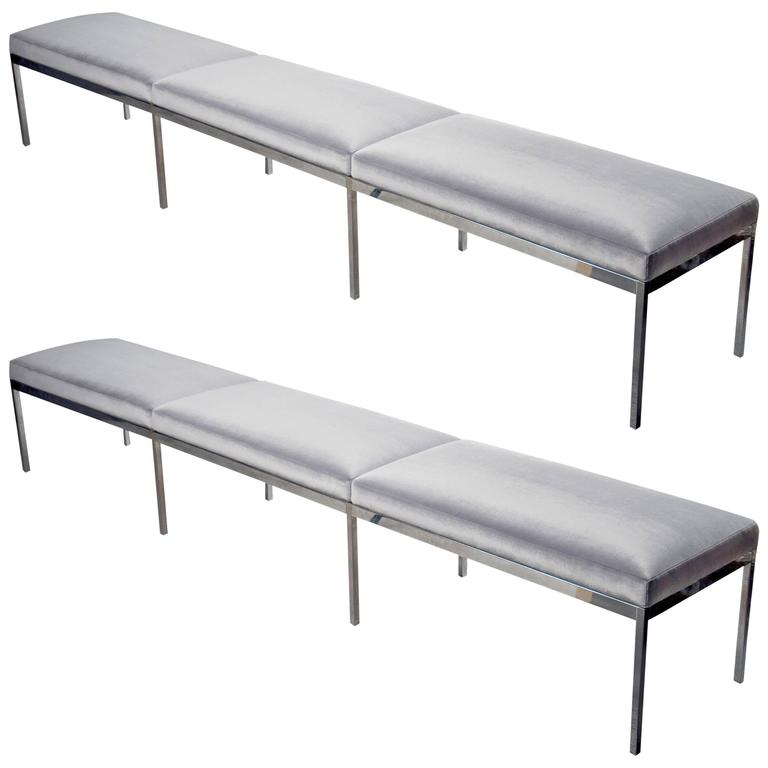 Pair Of Benches By Florence Knoll Knoll Edition USA
