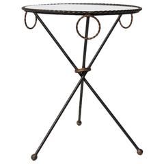 French Vintage Tripod Side Table, circa 1950s 4