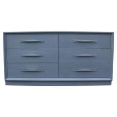 Sleek French Blue Grey Stained Dresser