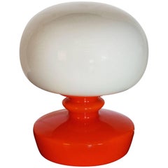 Glass Table Lamp from the 1970s