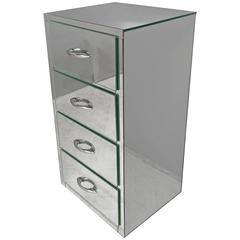 1930s Sleek Mirrored Chest Nightstand 10
