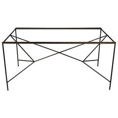 Paul McCobb Iron and Glass Dining Table or Desk