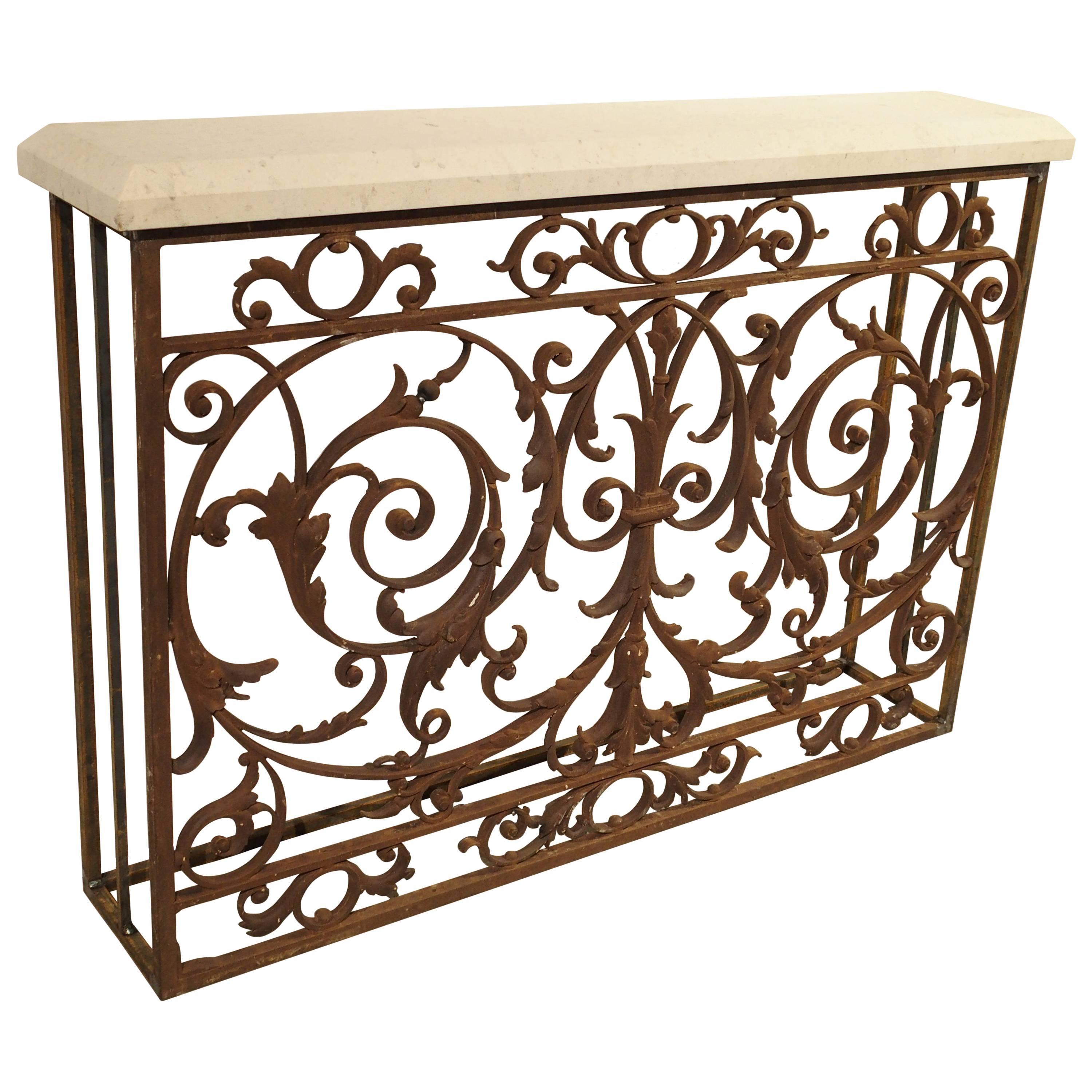 Antique Balcony Gate Console from France, 19th Century