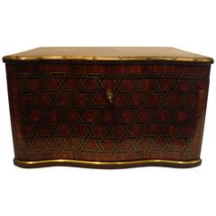 Antique French Parquet Worked Cigars Box, Napoleon III Era, circa 1850s-1870s