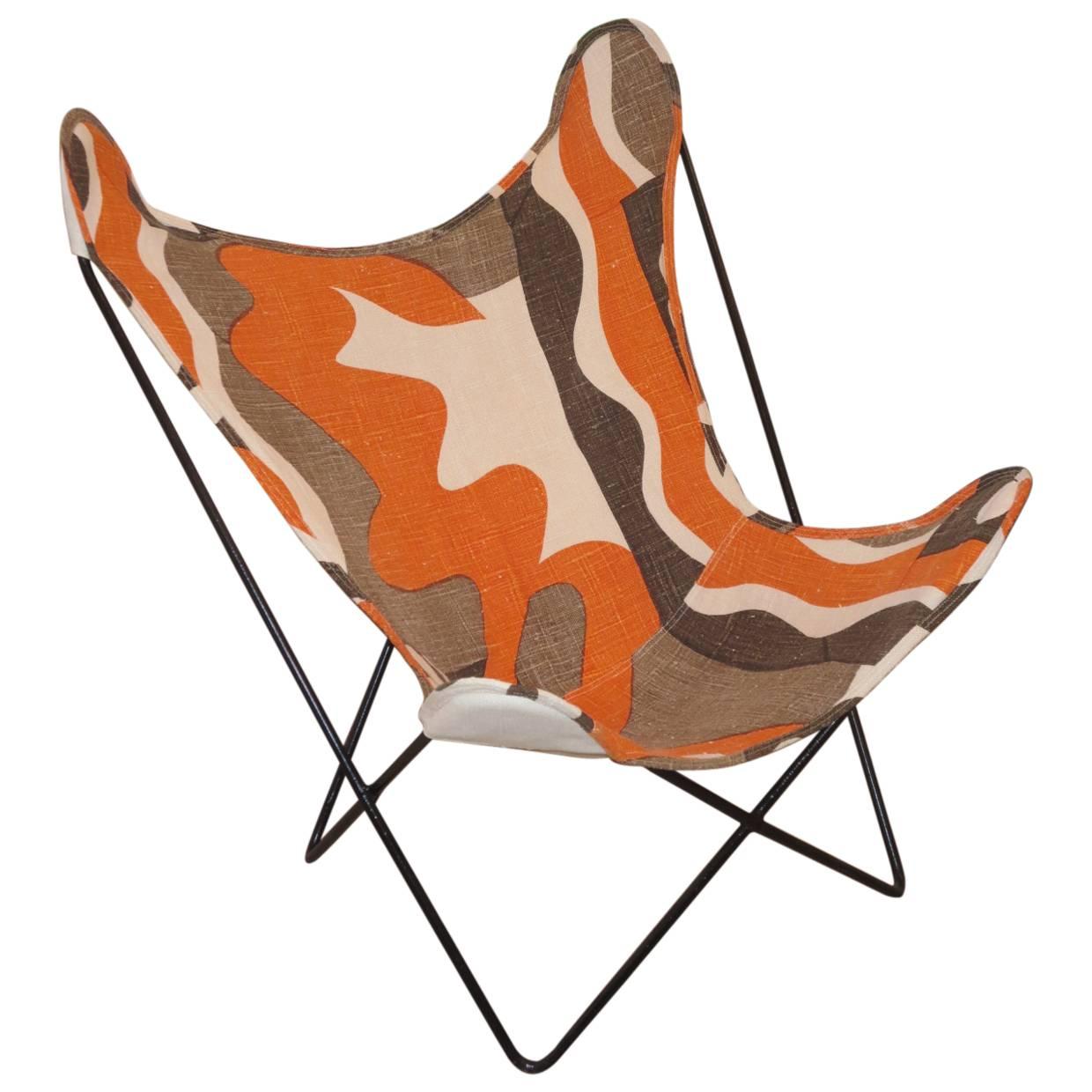 Knoll Butterfly Chair with Custom Sling For Sale