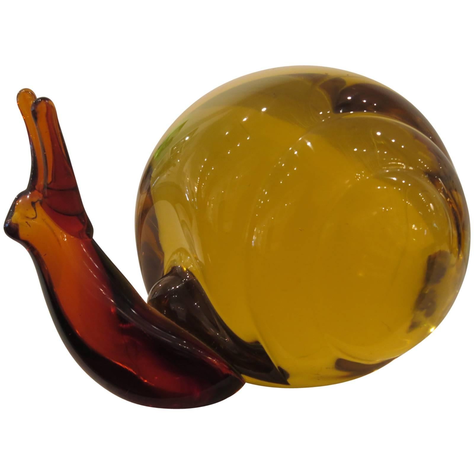 Perfect Two Colors Amber Snail by Salviati