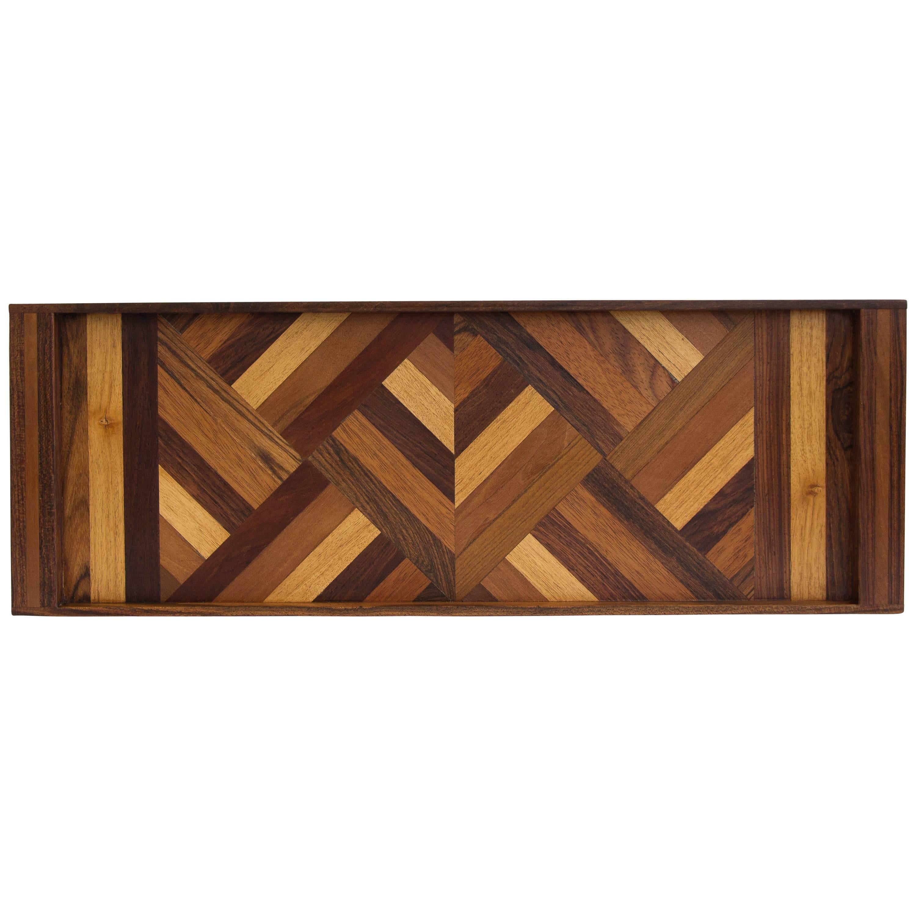 Don Shoemaker Serving Tray with Wood Inlay