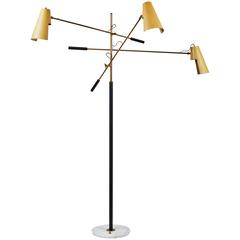 Rare Three-Arm Floor Lamp by Stilnovo