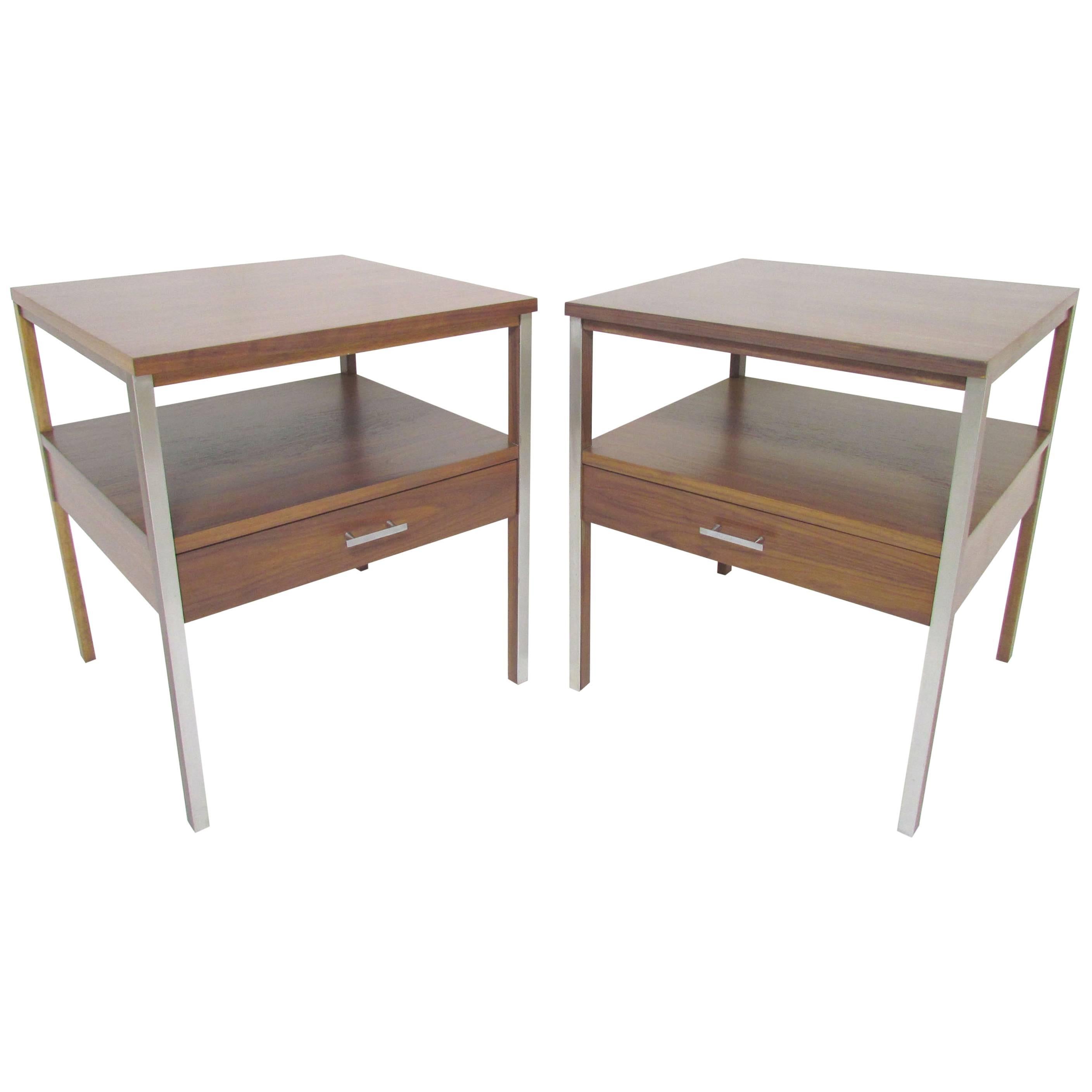 Pair of End Tables or Nightstands by Paul McCobb for Calvin, circa 1950s