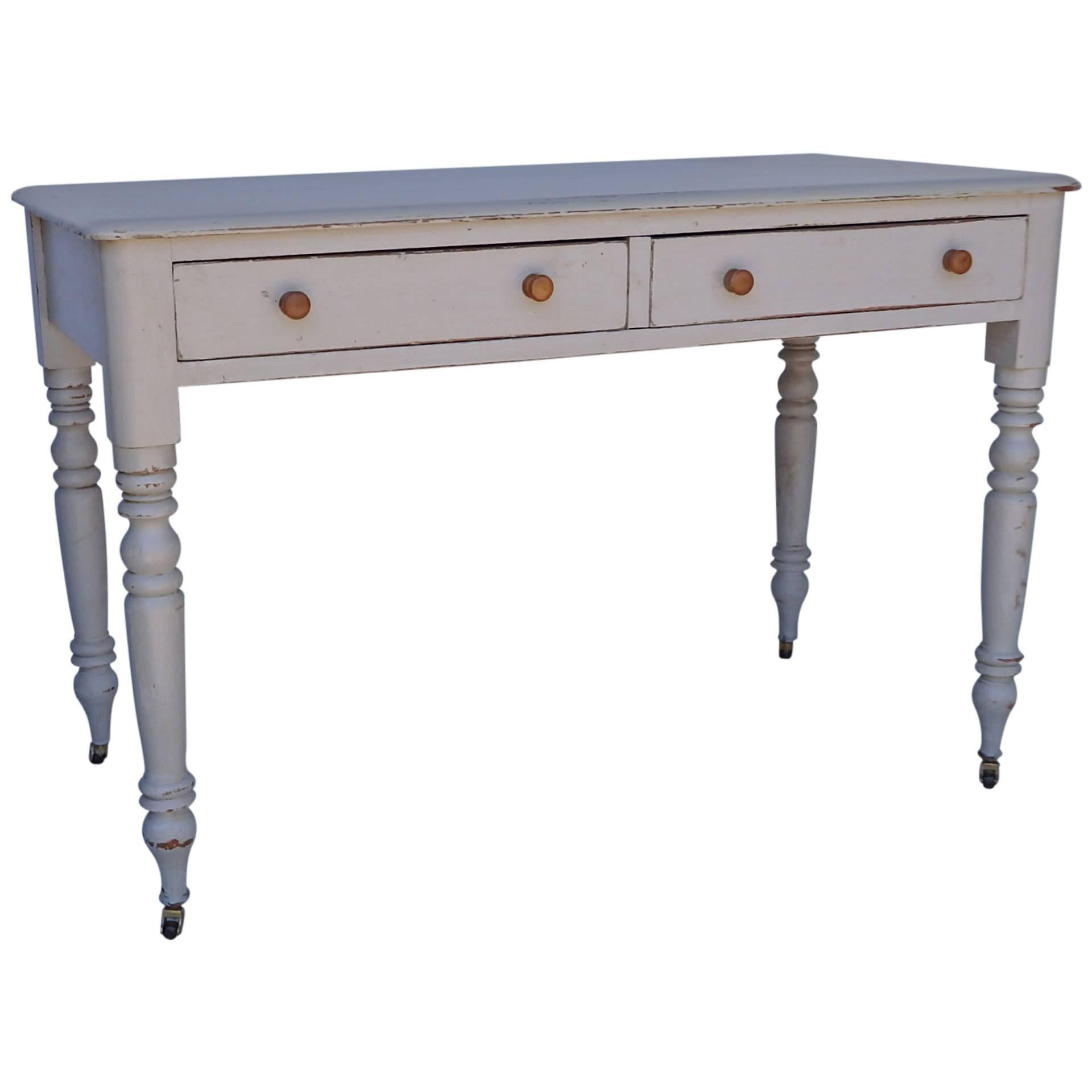 English Desk on Casters For Sale