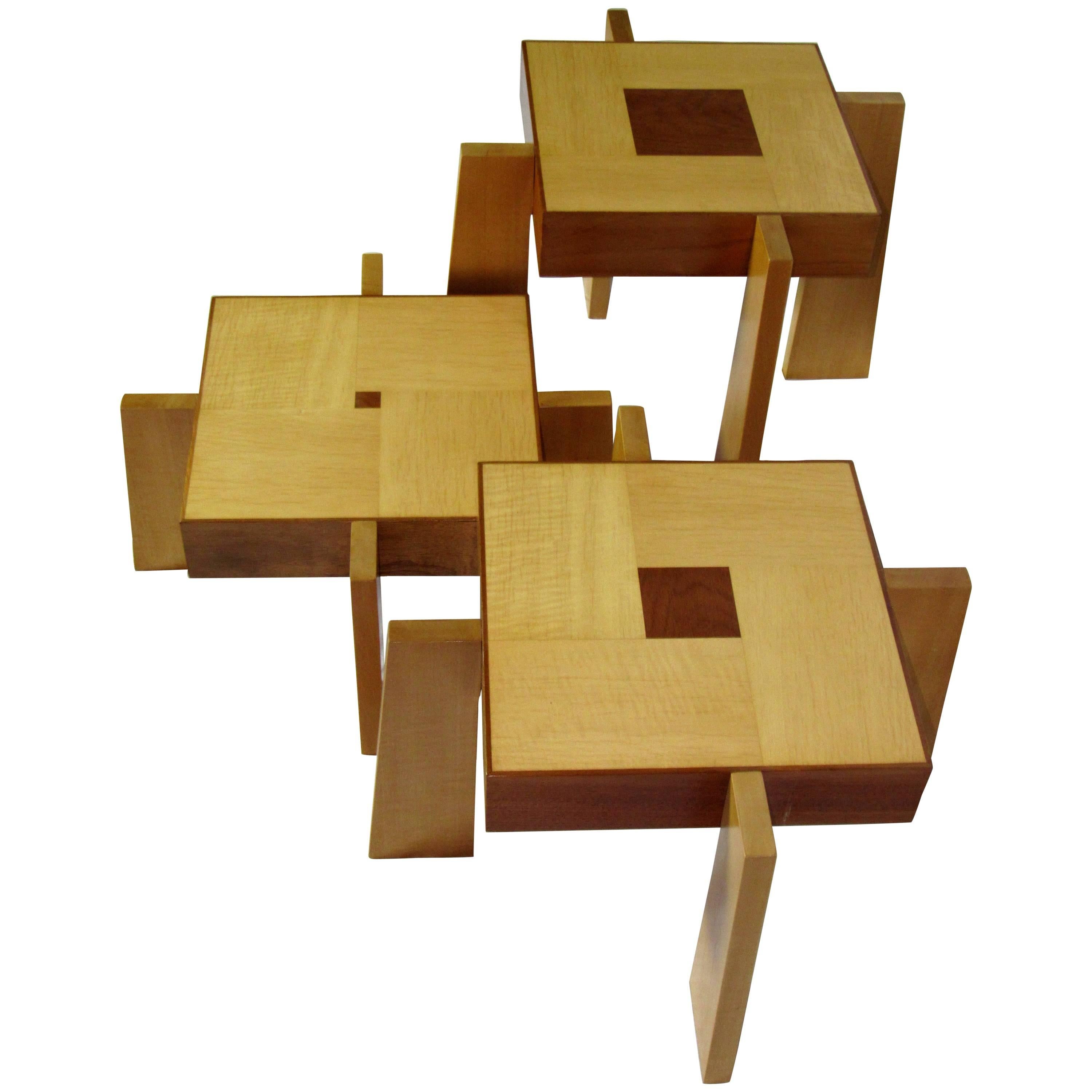 Toqapu Studio Nest of Stacking Tables , circa 1985 For Sale