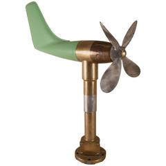 Vintage Anemometer in Brass, Aluminum and Fiberglass