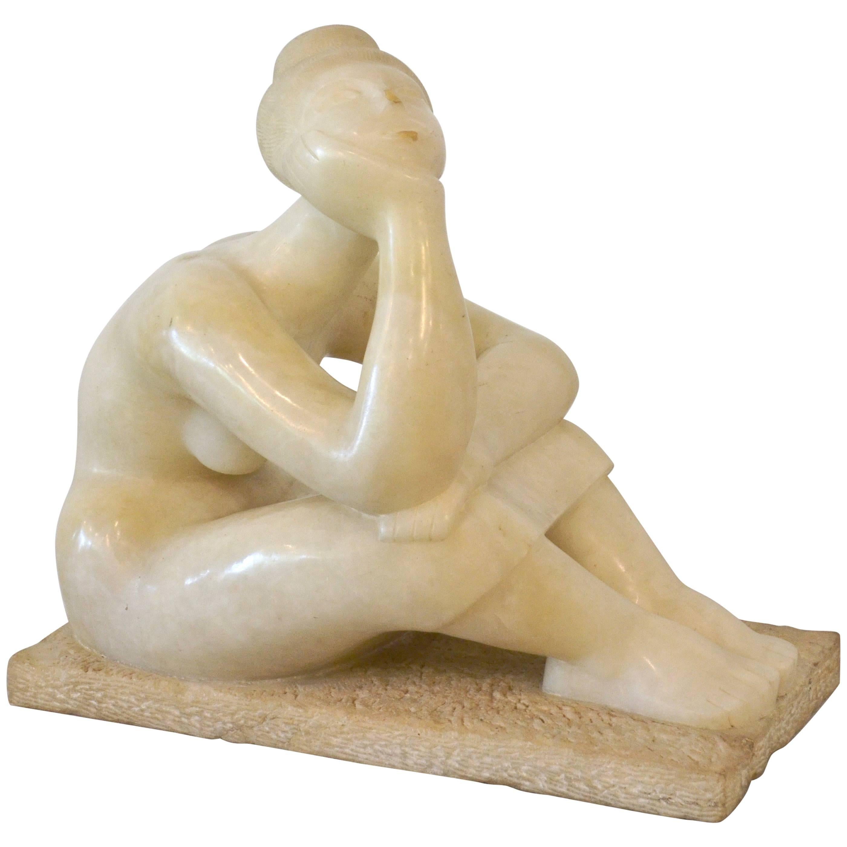 Burmese Alabaster Sculpture, circa 1961