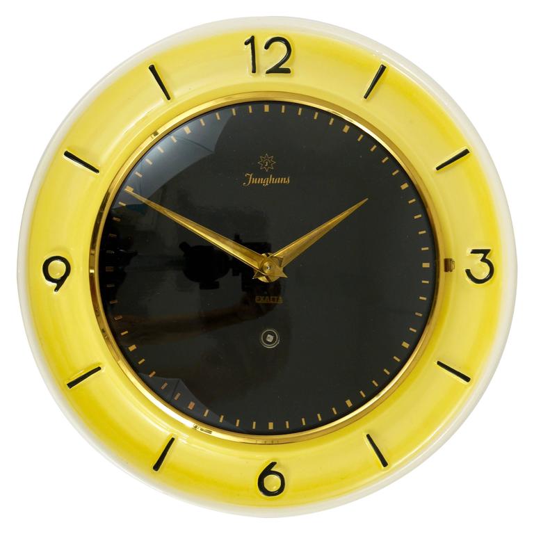 Yellow kitchen wall clocks