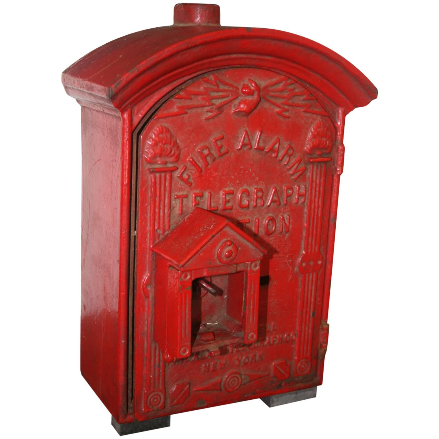 New York City Red Fire Alarm Box