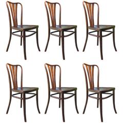 Set of Six Thonet Dining Chairs