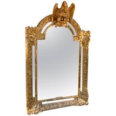 18th Century Water Gilt Carved Frame Mirror