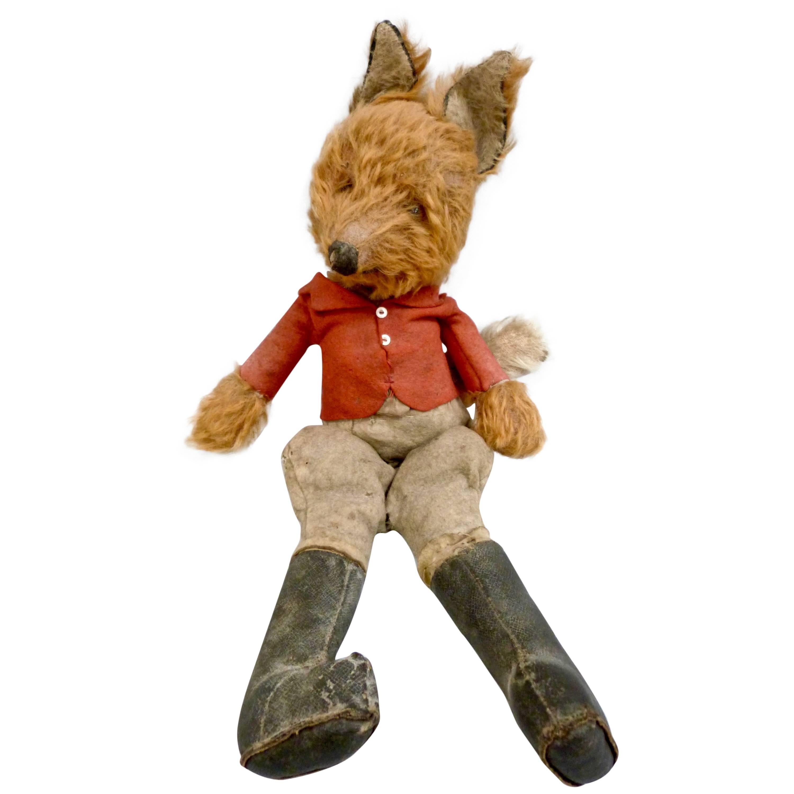 20th Century Stuffed Clothed Fox