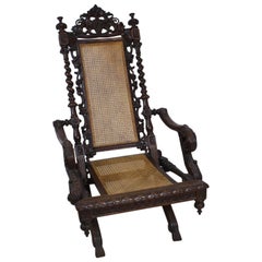 Chaise de chasse pliante française du 19ème siècle