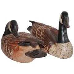 Pair of 1980s Canadian Geese Decoys