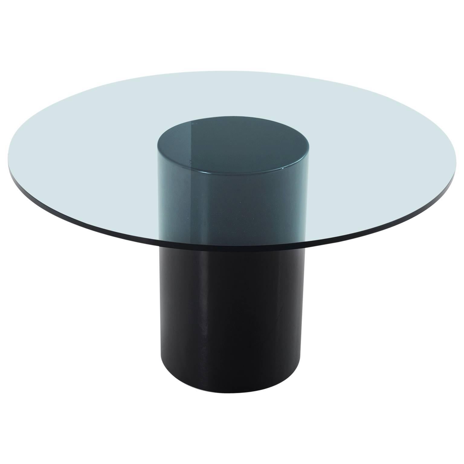 Round Italian Dining Table in Glass