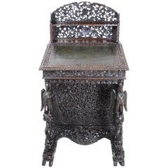 Mid-19th Century Bermese Carved Davenport