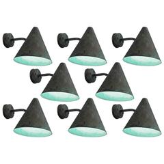 Hans-Agne Jakobsson Set of Eight Copper Wall Lights