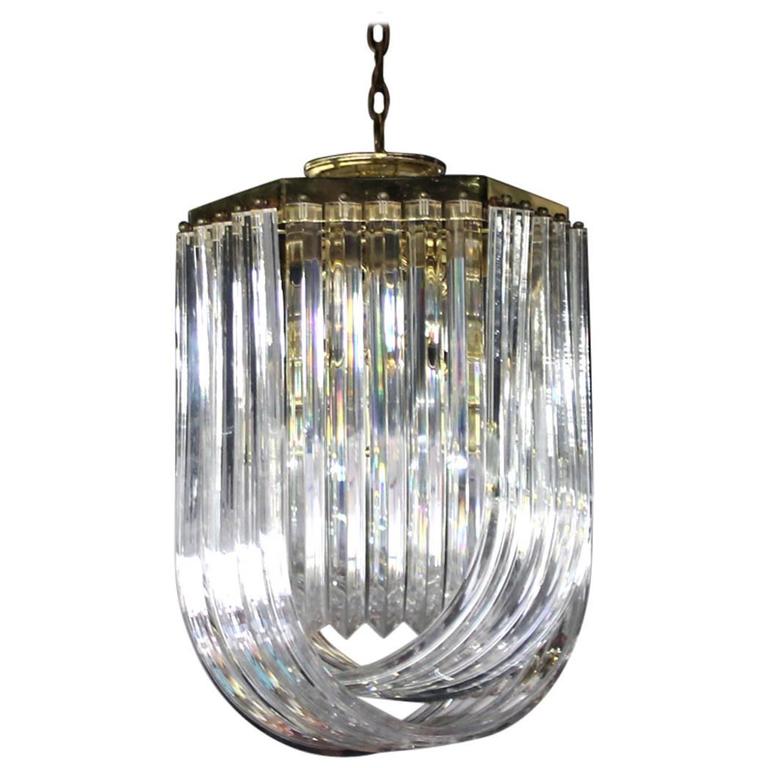 Bent Lucite Mid Century Modern Large Light Fixture For At 1stdibs Bent Lucite Mid Century Modern Large Light Fixture 1