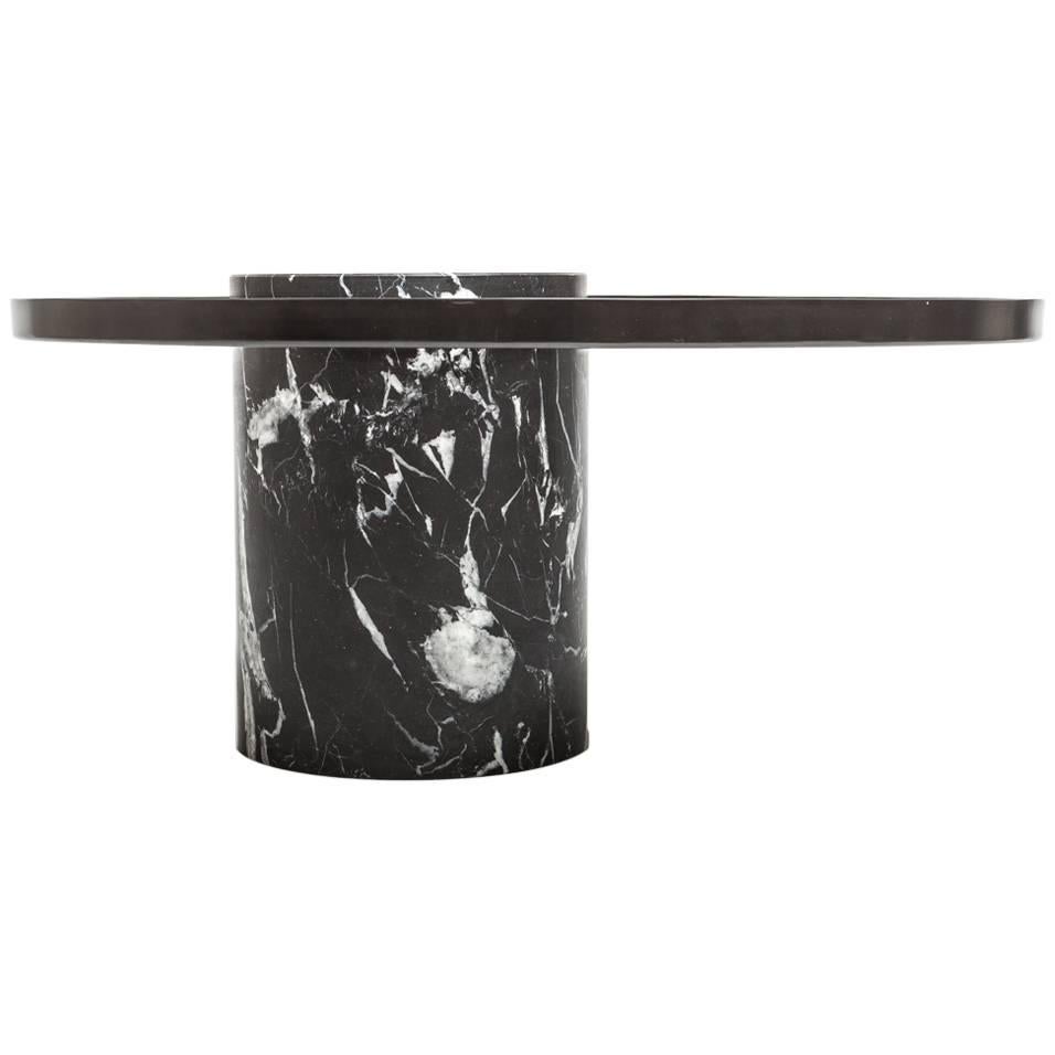 Low Black Marble Table by La Chance