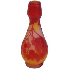 Galle Berries Cameo Glass Vase