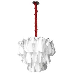 Mazzega Murano Blown Glass Petal Chandelier