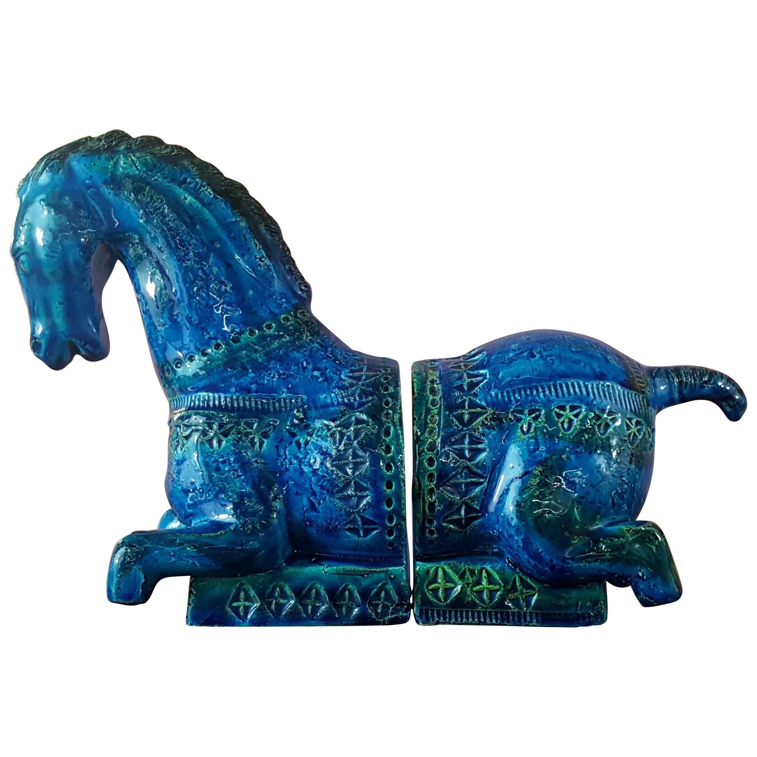 Aldo Londi for Bitossi 'Tang Horse' Bookends
