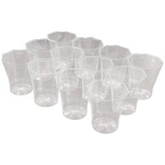 Antique Set of 12 Large Murano Glasses from the 1930s