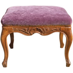 Italian Bench in Aubergine Mohair