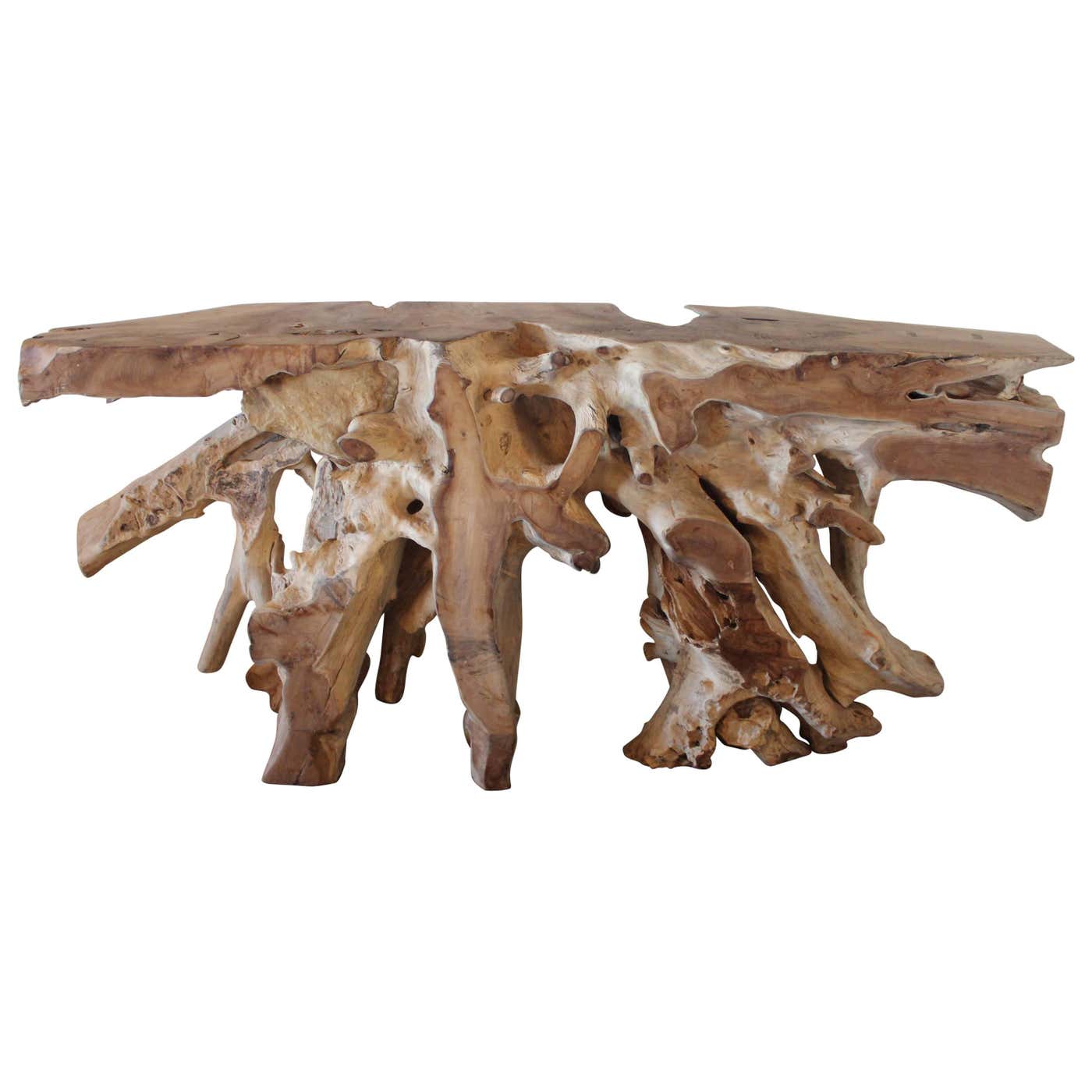 Organic Teak Root Console at 1stDibs | natural wood root console table ...