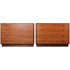 Pair of Nightstands or Bedside Cabinets by Edward Wormley for Dunbar
