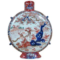Antique Japanese Koransha Pottery Moon Flask