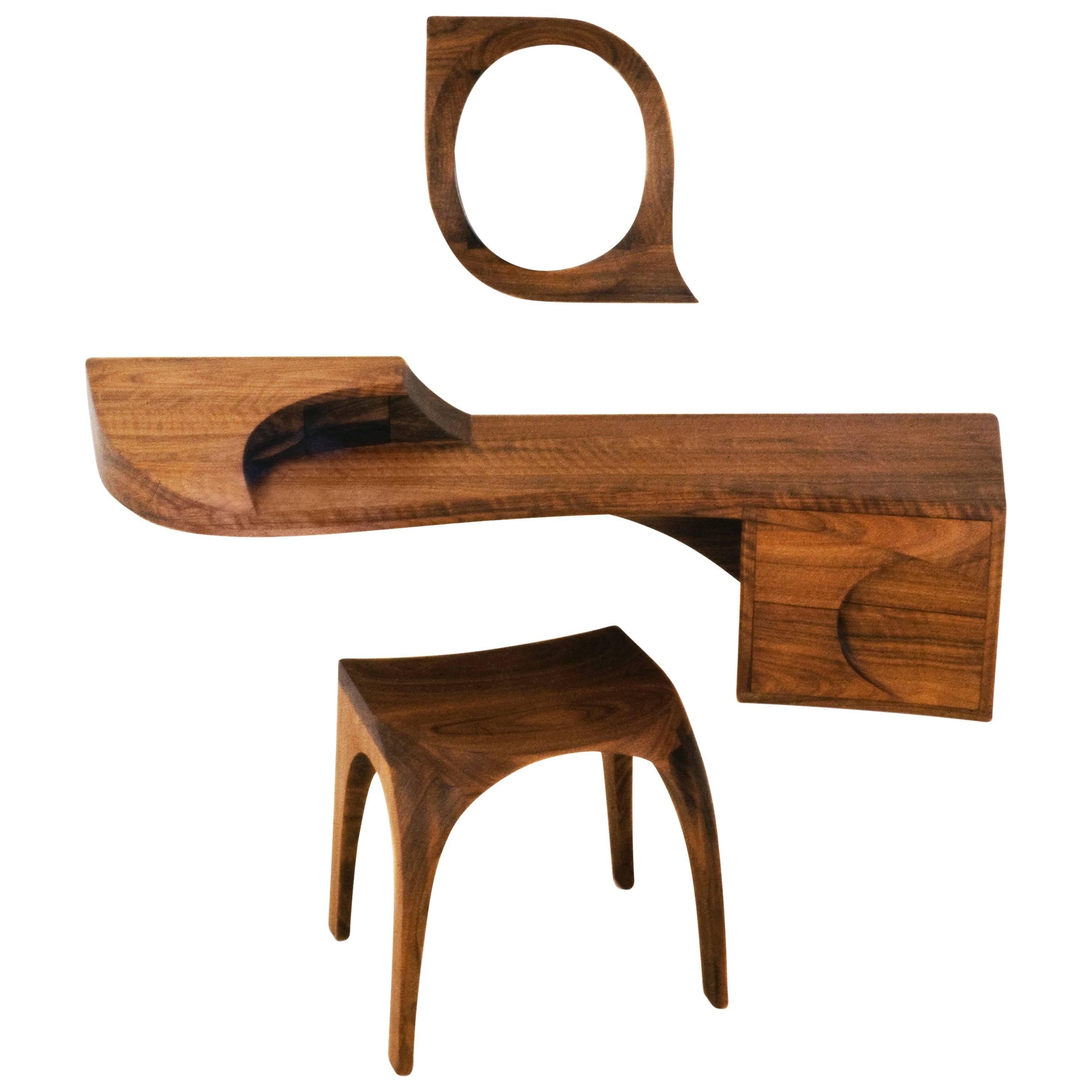 "Ménage a Trois" Wall-Mounted Dressing Table by Michael Coffey For Sale