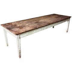 Antique Rustic French Country Farm Table