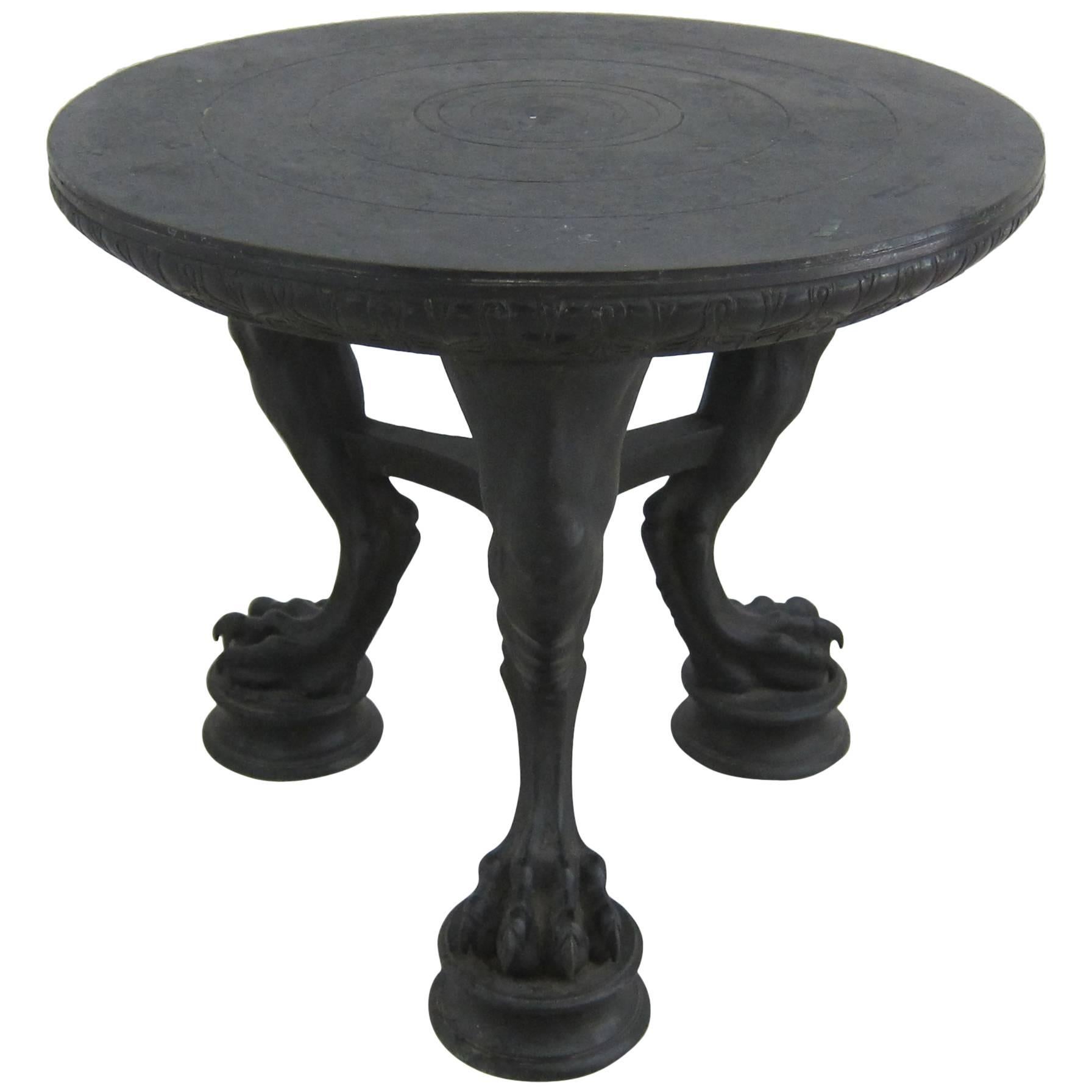  Etruscan Style BronzeTripod Table, Italy, 19th Century