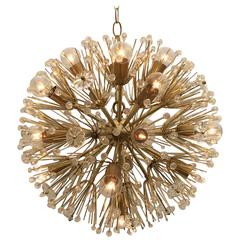 Emil Stejnar Brass Sputnik Blowball Chandelier for Nikoll Mfg 4