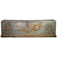 Italian, Early 18th Century Sicilian Painted Nuptial Trunk