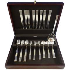 Parallel by Georg Jensen Sterling Silver Flatware Service 8 Set Dinner 33 Pcs