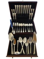 Vintage 18th Century by Reed & Barton Sterling Silver Flatware Set Service 50 Pcs