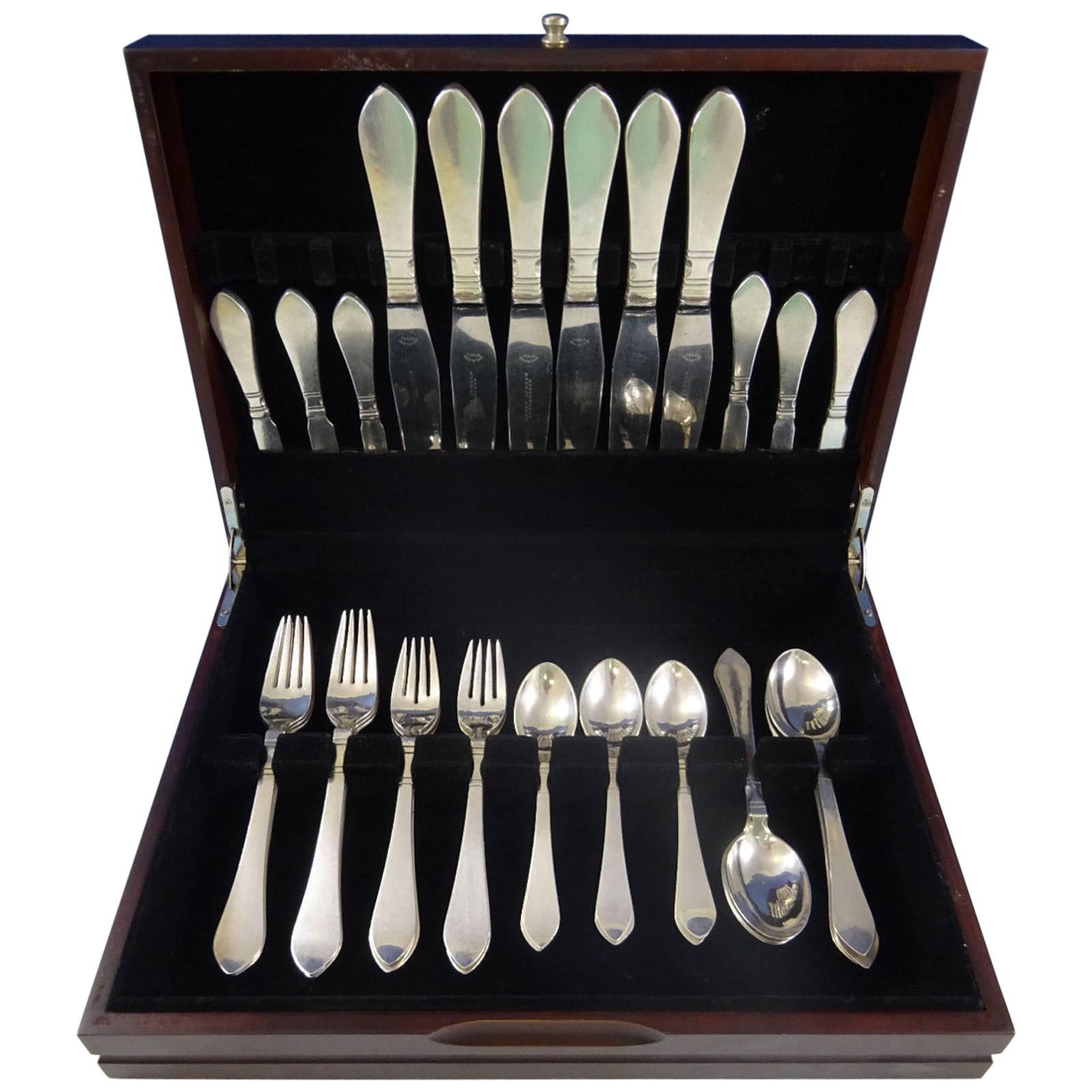 Continental by Georg Jensen Sterling Silver Flatware Set for Six Service 36 Pcs