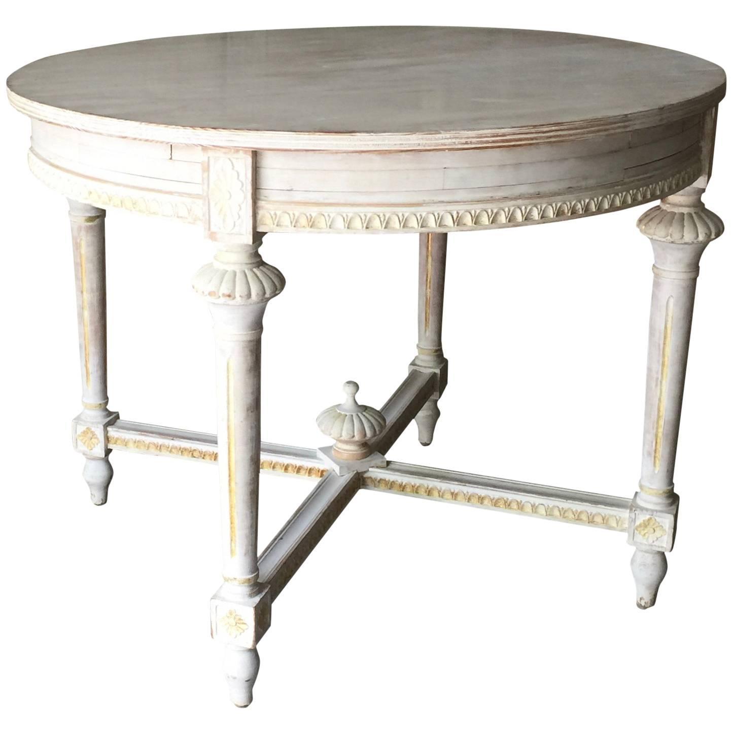 Swedish Gustavian Style Round Table at 1stdibs